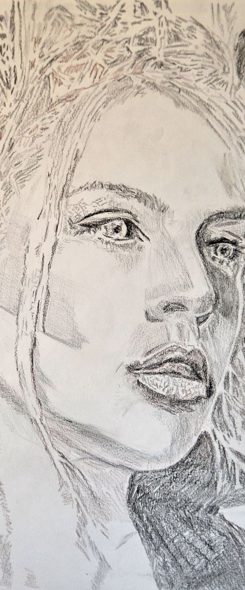 Portrait of a young woman by Alexandra Djokic
