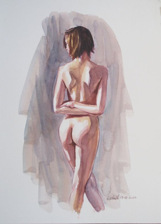 Standing female nude