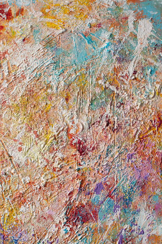 CORAL PARADISE (Heavy texture Palette knife Original Abstract Painting)