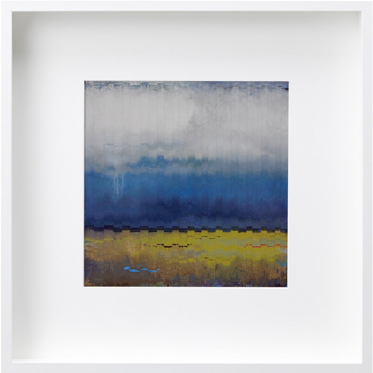 Abstract Collage By Bo Kravchenko, 21 X 21, Vibe-Landscape #6, Original Artwork