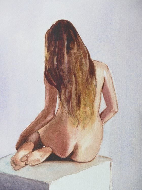 Seated female nude