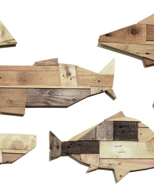 Upcycled wood #Marine biodiversity (x 6pz.) by Laboratorio Linfa