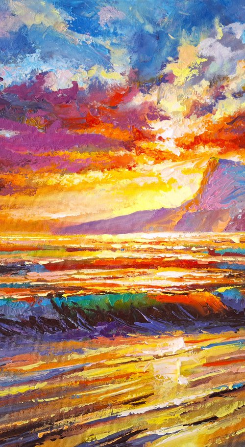 Where the Sun Touches the Waves by Andrej  Ostapchuk