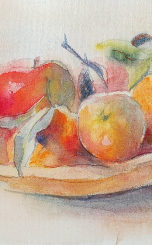 Fruit on a plate by Irina Bibik-Chkolian