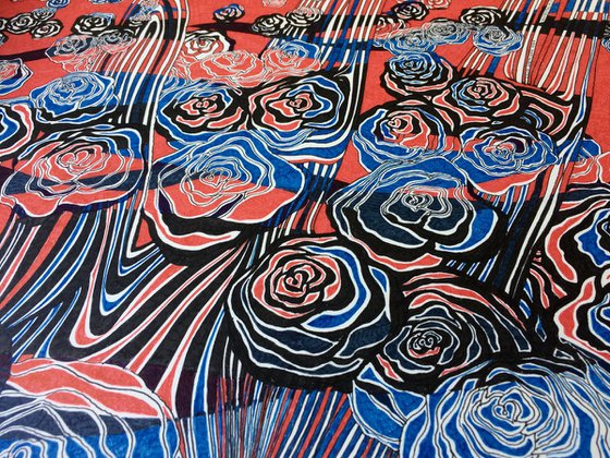 IN ROSES Artist Hand Cycle Contemporary Drawing