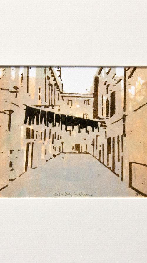 "Wash day in Venice" Prints -Series 3 , Print No 27 by Ian McKay