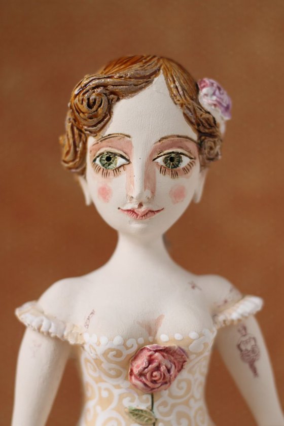 From the Naked clay series, Tender Girl. Wall sculpture by Elya Yalonetski