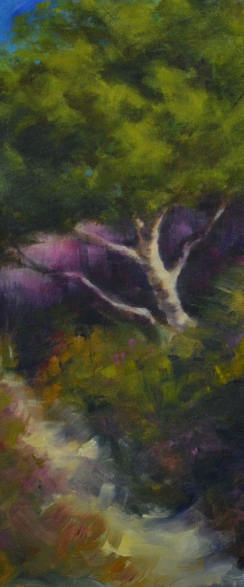 Studland Heather (Framed, ready to hang) by Denise Mitchell