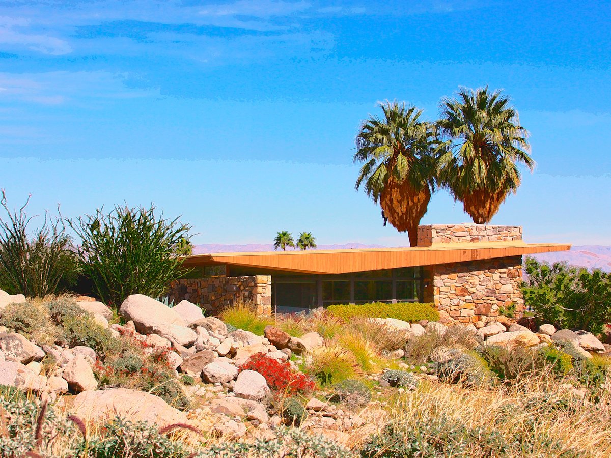 Impressionistic Cityscapes Photograph By William Dey, 22 X 17", Midcentury Escape Palm Springs, Original Artwork