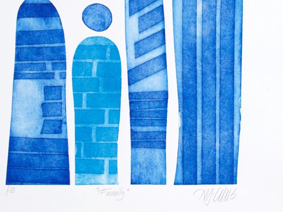 Family, collagraph