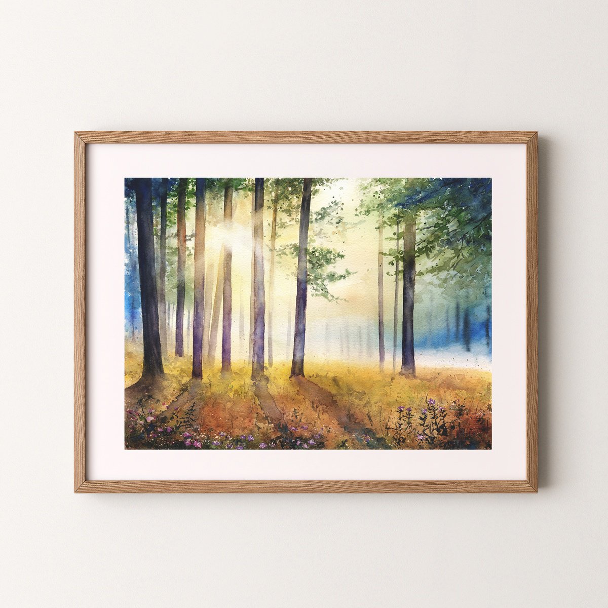 Impressionistic Watercolour , Serene Forest Light By Tetiana Koda, 15 X 11, Artwork For Sale On Artfinder