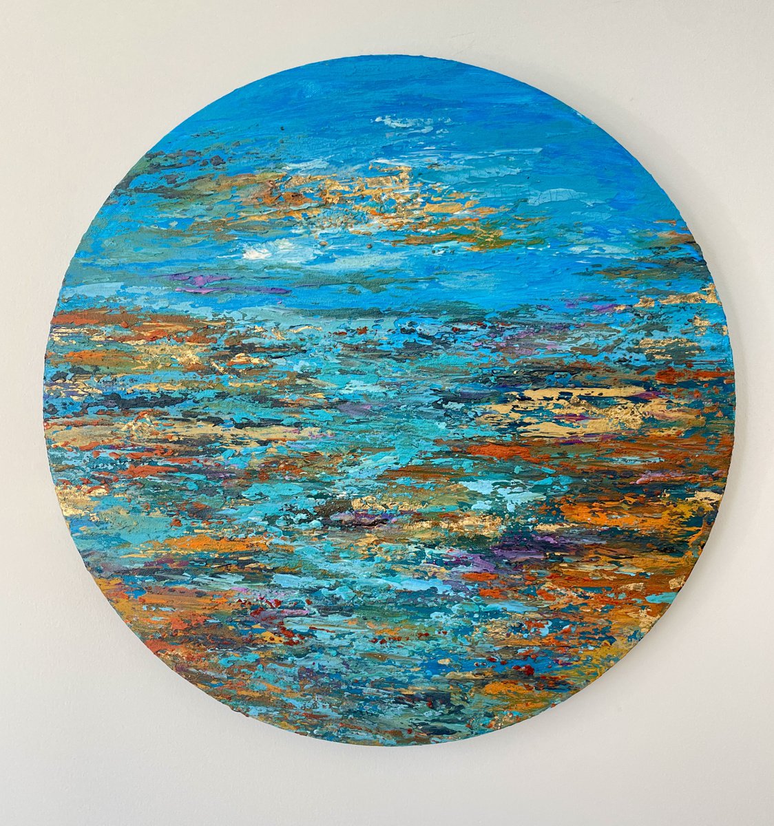 Abstract Landscape Acrylic Painting By Pooja Verma, 16 X 16", Soul Of The Landscapes-1, Original Artwork