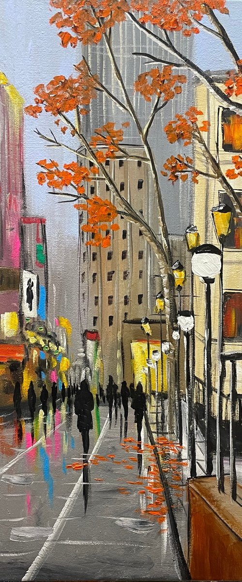 City Autumn Trees by Aisha Haider