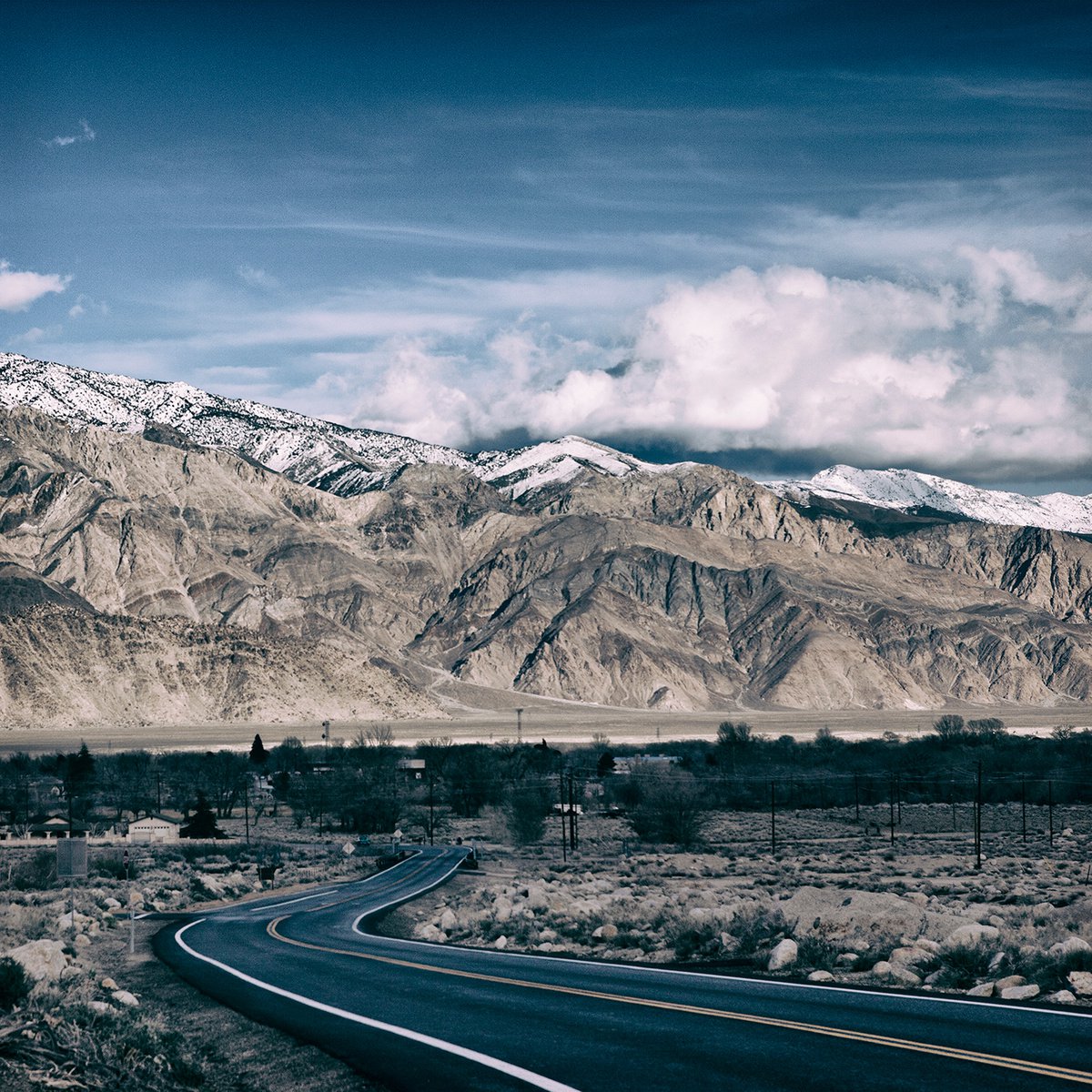 Photorealistic Landscape Photograph By Heike Bohnstengel, 16 X 16, Lone Pine Drive #1, Original Artwork