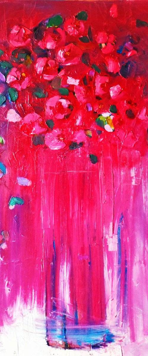 Red Flower Arrangement by Irene Wilkes