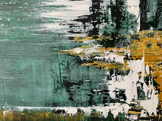 Emerald and Ochre Abstraction