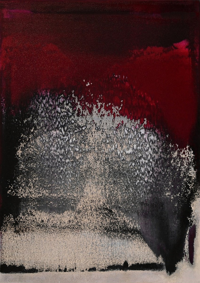 Abstract Acrylic Painting By Richard Heys, 21 X 30", Stolen Time 90, Original Artwork