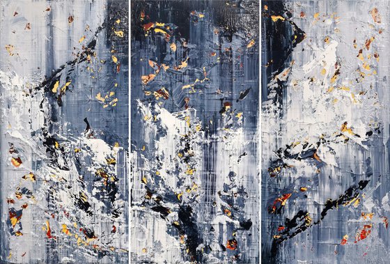 150x100cm. / Abstract triptych / Abstract 2270