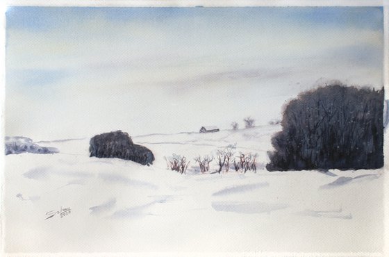 Winter day... /  ORIGINAL PAINTING