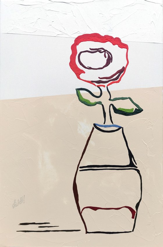 XXIX 1 - Wildflower in a three-colored vase