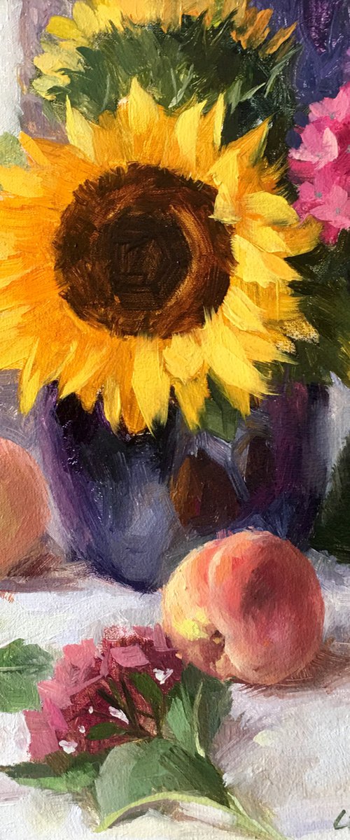 Still Life by Window (Framed) by Ling Strube