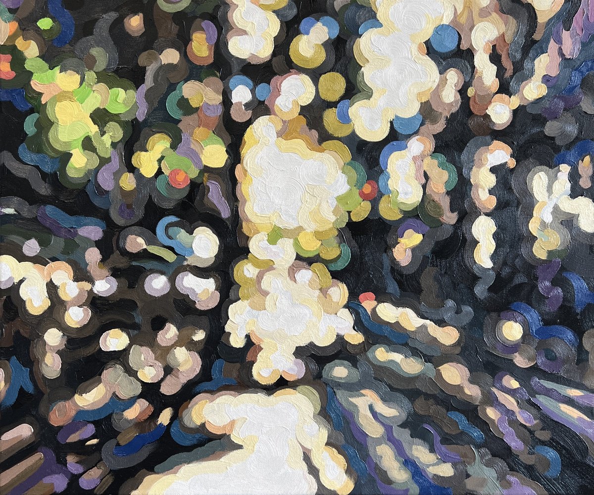 Abstract Oil Painting By Aylee Kim, 24 X 20, Walking Through The Light, Original Artwork