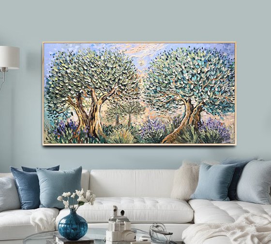 Lavender and Olive Trees