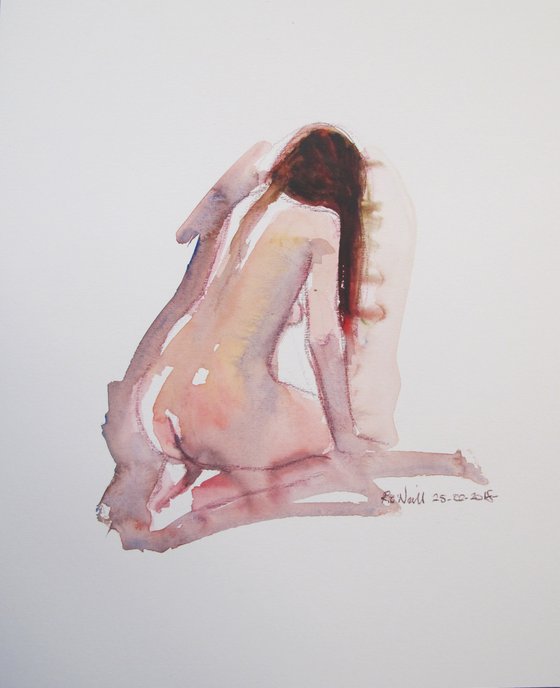 female nude kneeling