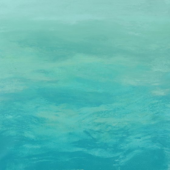 Soft Blue Greens - Modern Abstract Expressionist Seascape