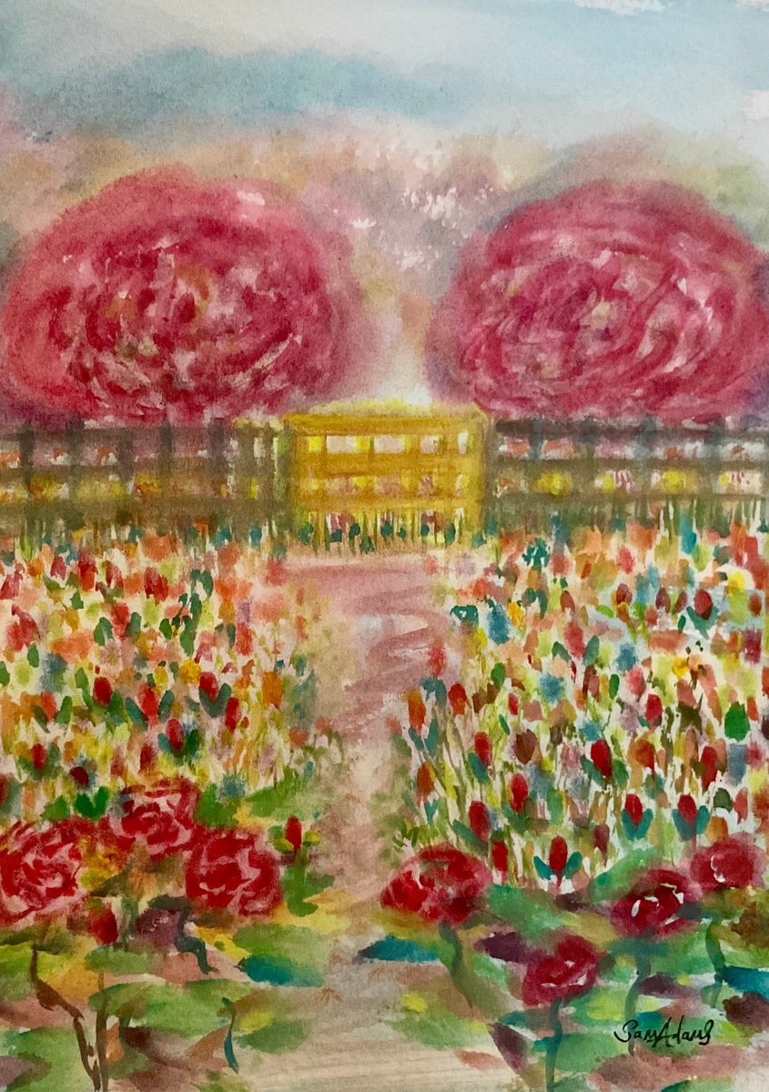 Impressionistic Watercolour , Blossoms, Tulips And Roses By Samantha Adams, 9 X 13, Artwork For Sale On Artfinder