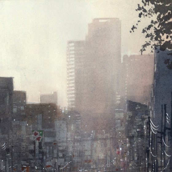 City Traffic in Backlight - Urban Landscape