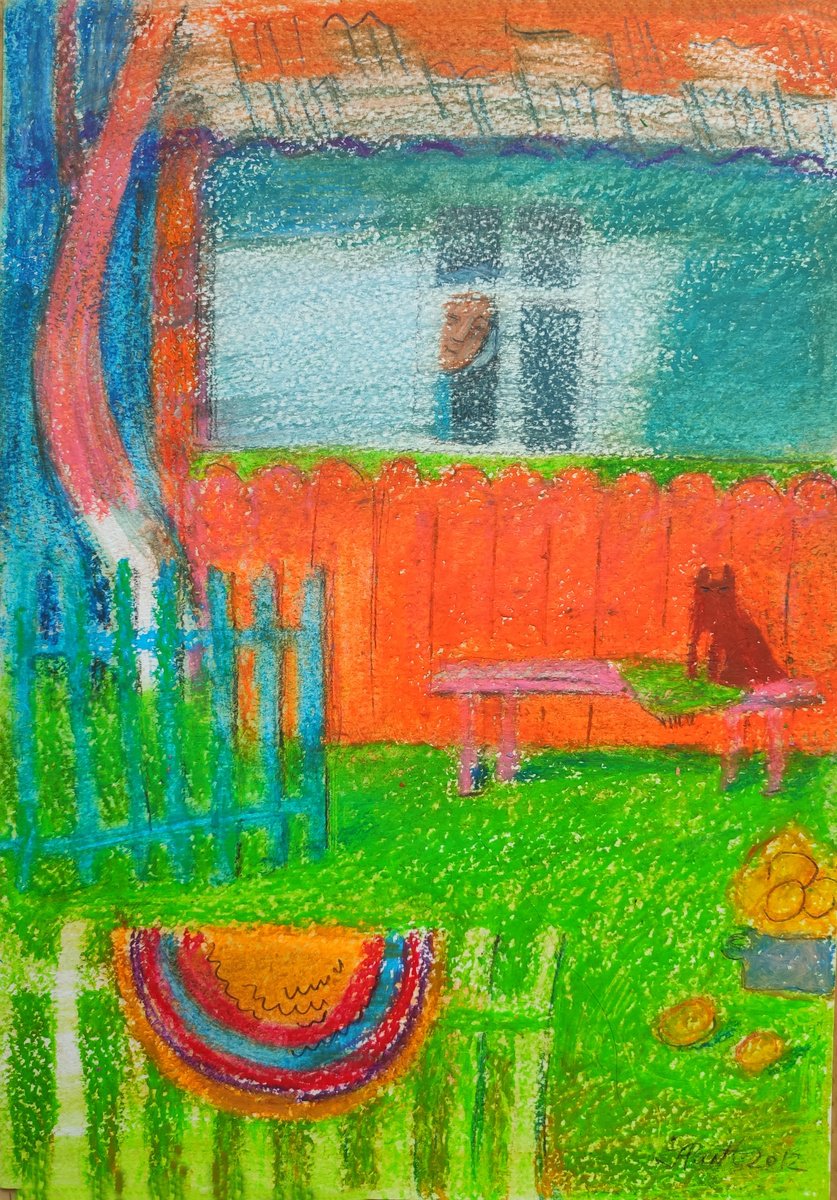 Impressionistic Portrait Pastel Drawing By Inna Pantelemonova, 8 X 12, Expectation, Original Artwork