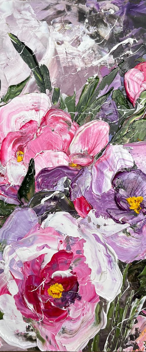 Peony painting by Halyna Kirichenko