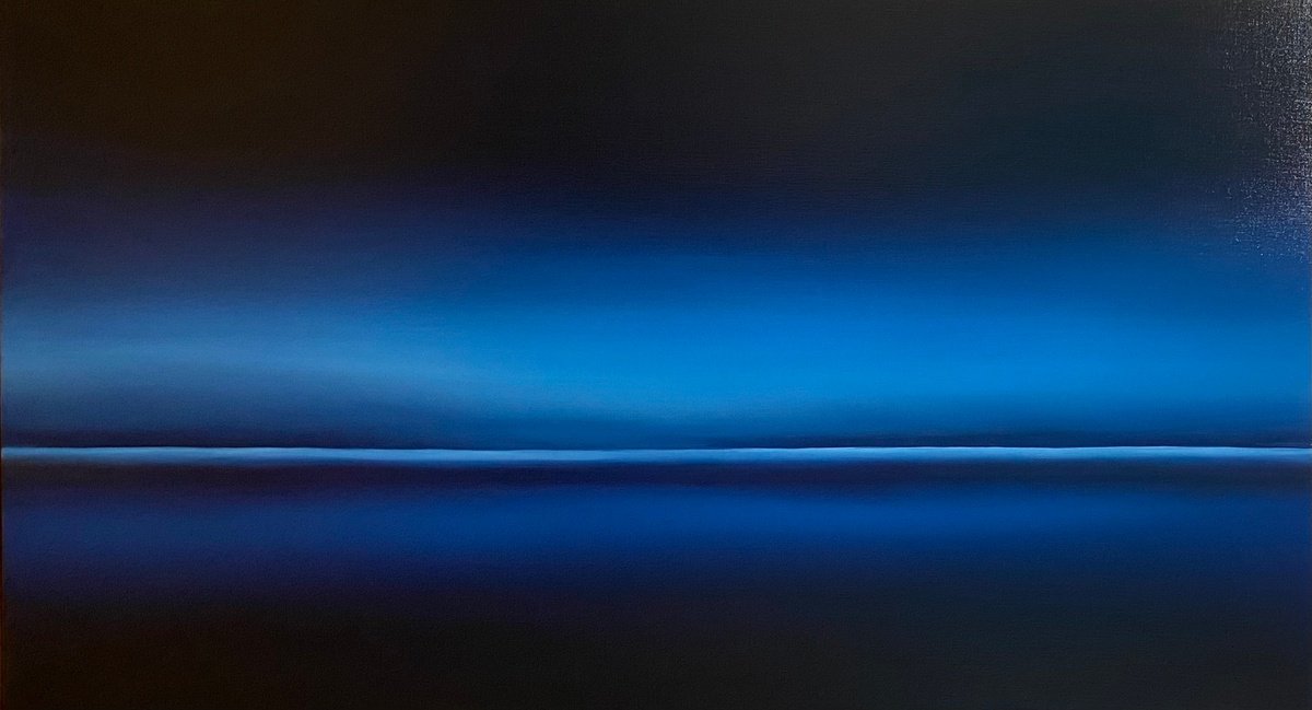 Impressionistic Landscape Oil Painting By Nataliia Krykun, 55 X 31", Ocean