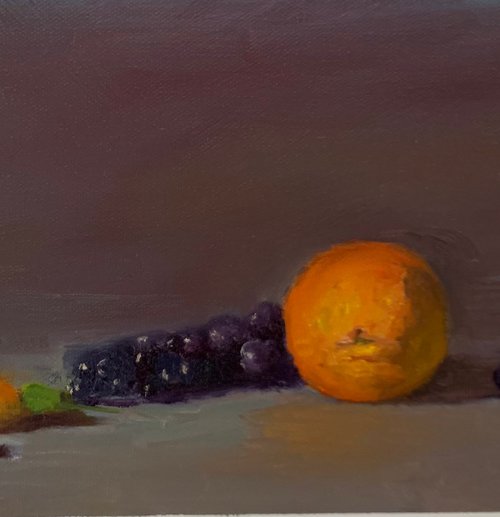 Orange, Kumquats, and Grapes by Elizabeth B. Tucker