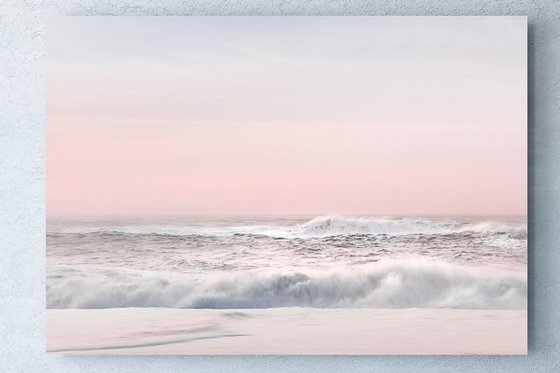 Once upon a time..... - Blush pink canvas seascape