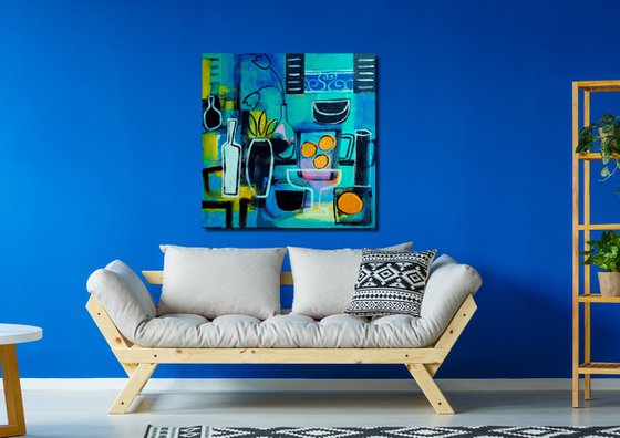 Abstract Still Life & Oranges