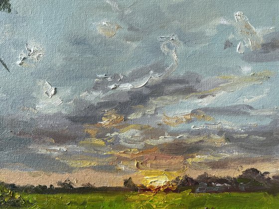 Roadside View at Sunset