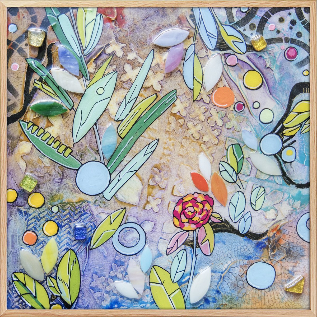 Organic Abstract Painting By Ariadna De Raadt, 13 X 13, Forgotten World 3, Original Artwork