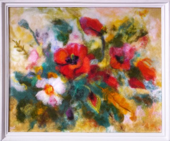 Poppies and wild rose