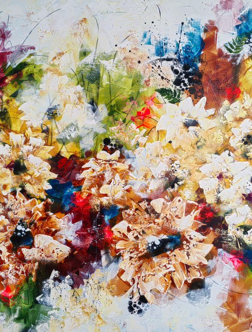 "Vibrant Floral Waltz", XXL by Vera Hoi