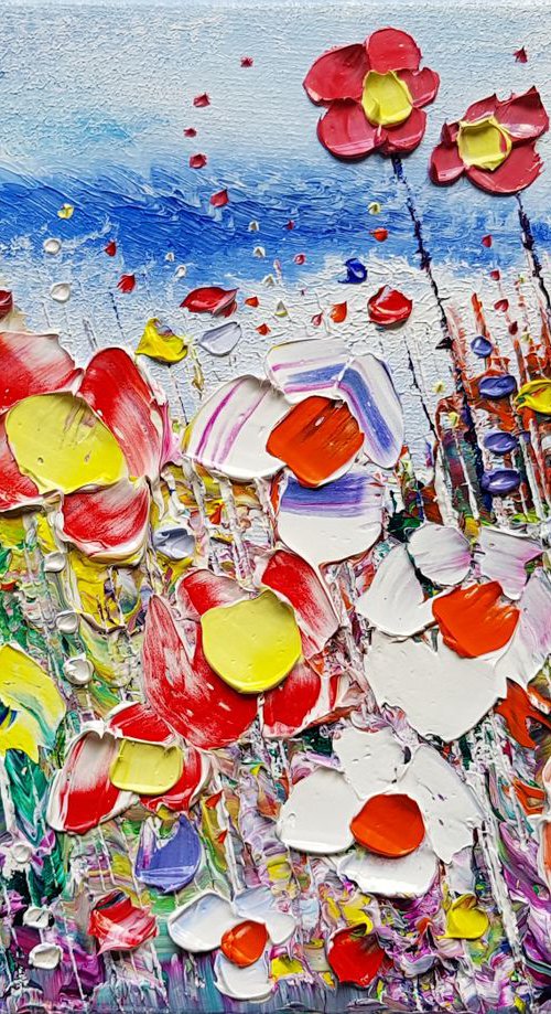 "Abstract Meadow Flowers in Love" by Phil Broad