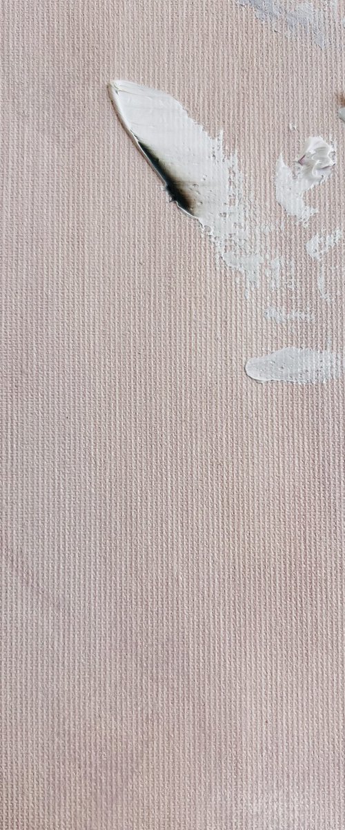 Square grey gold abstraction. by Marina Skromova