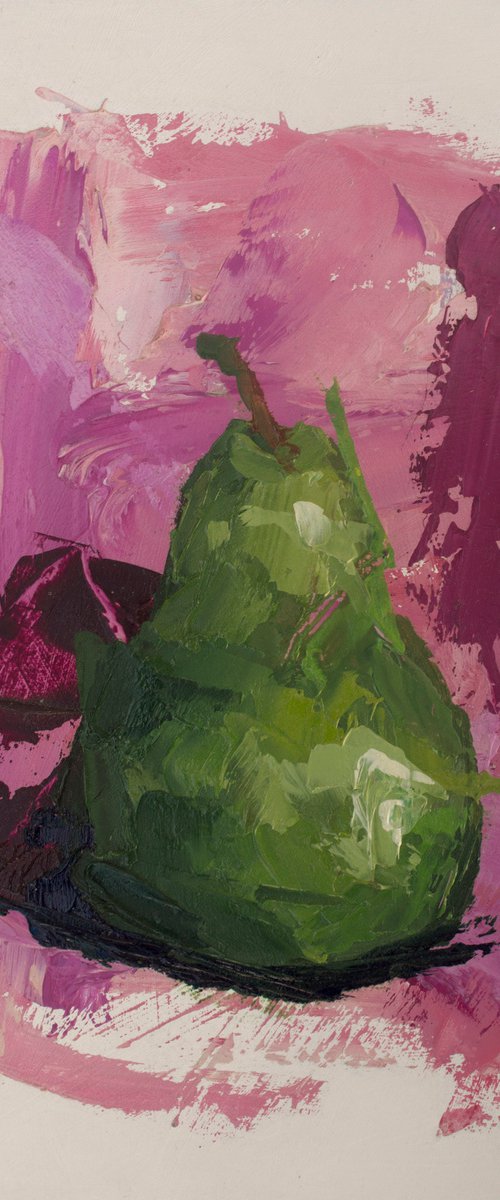 BEURRE PEAR ON PINK 2 by Damien Venditti