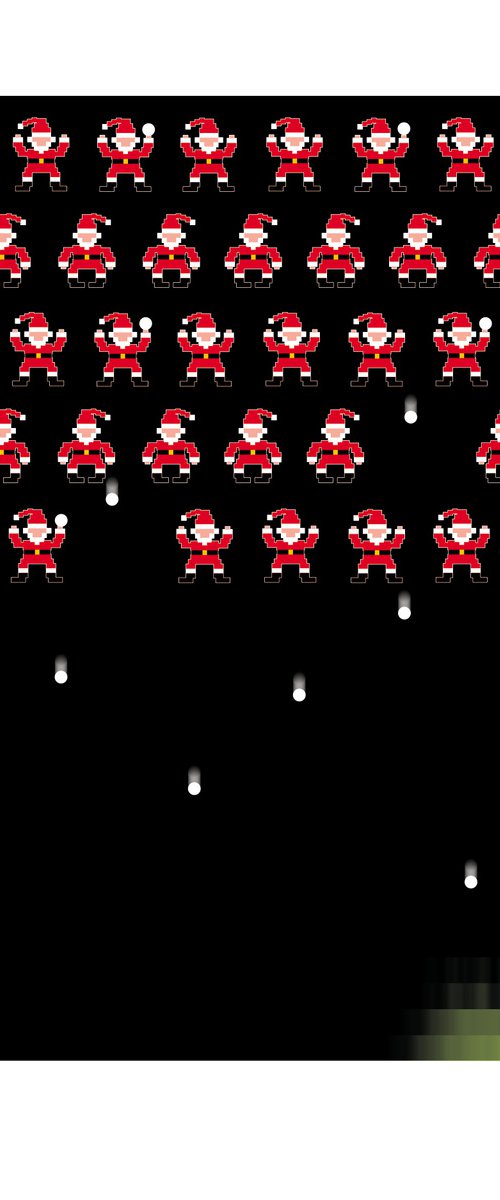 Space invaders - Father Christmas by Paul Gurney