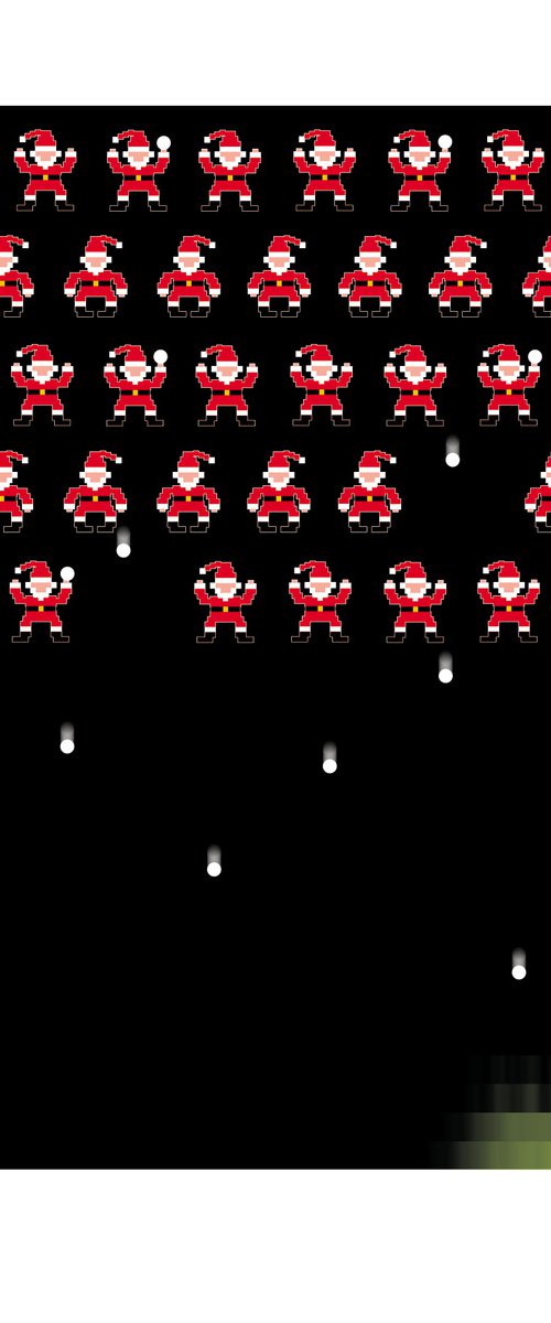 Space invaders - Christmas by Paul Gurney