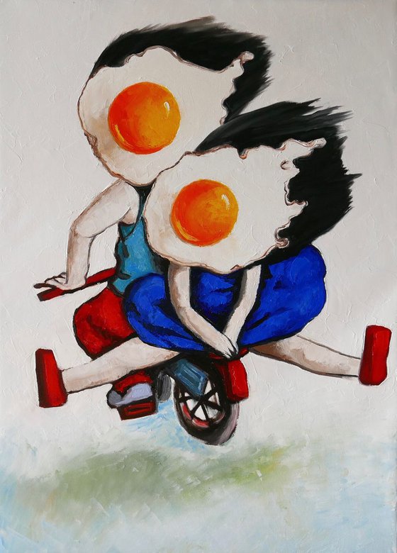 Eggs on a bike