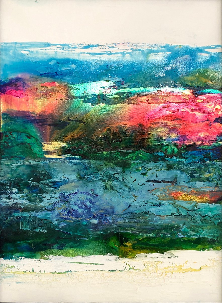 Abstract Acrylic Painting By Viacheslav Zaykin, 24 X 32", In Depth., Original Artwork