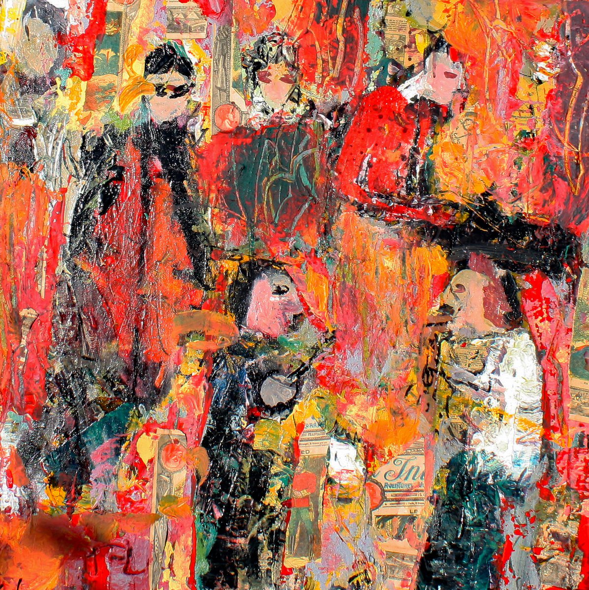 Abstract Painting By Jacques Donneaud, 28 X 28, L