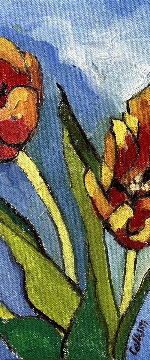 Red tulips by Christine Callum McInally